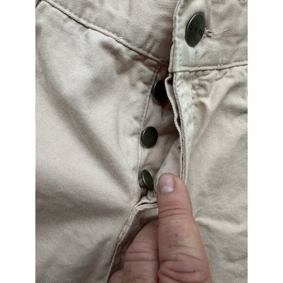 Anine Bing Cotton Shorts Soft Pink M Distressed Shorts Casual Cutoff Button Fly - Picture 3 of 10